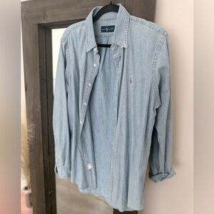 ♥️RALPH LAUREN MENS MEDIUM DENIM SHIRT
